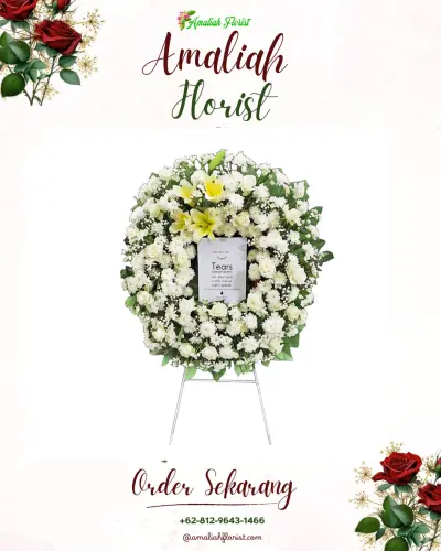 Krans Bunga Duka Cita di Kebayoran Lama Utara
